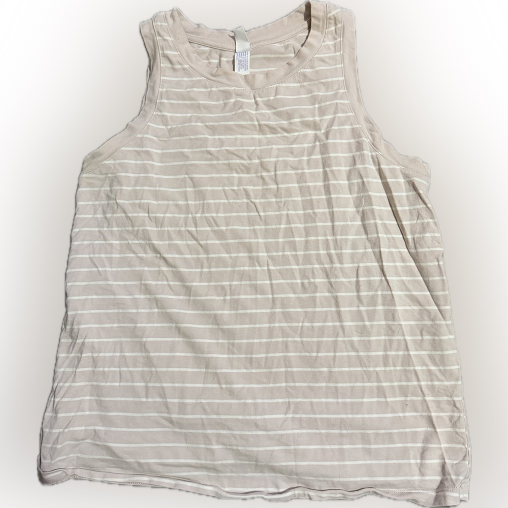 Beige Striped Women's Chemise